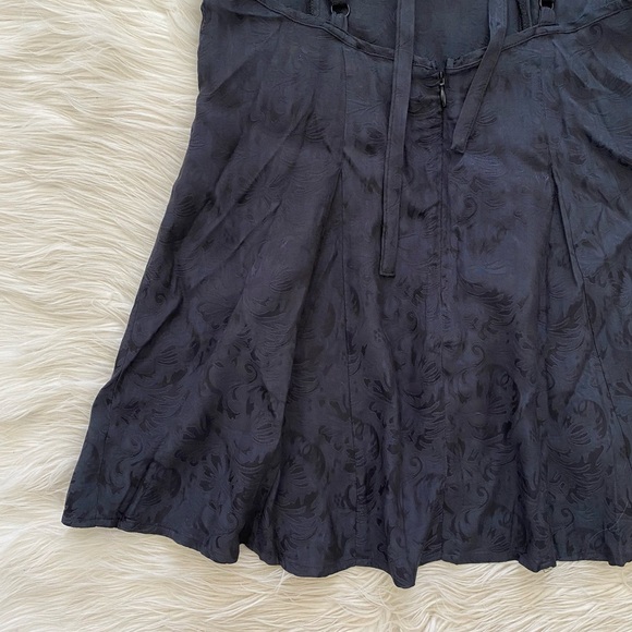 For Love and Lemons Black Floral Jacquard Sleeveless Cut Out Alice Mini Dress - Picture 11 of 13